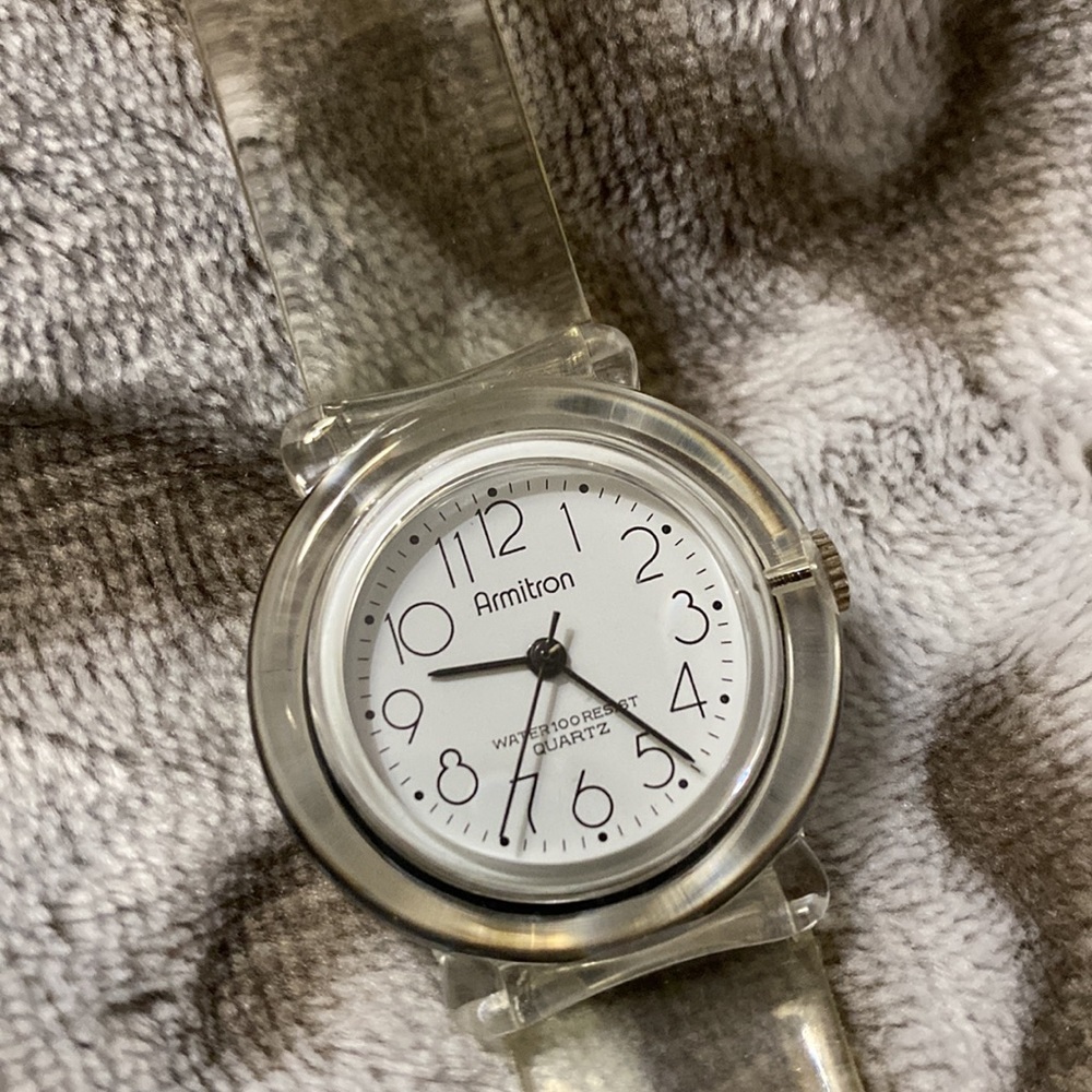 Amitron Quartz watch with clear rubber band - Picture 4 of 4